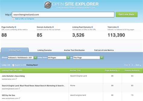 open site explorer serp overlay|SEOmoz link report VS. open site explorer .